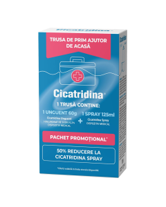 Pachet Cicatridina unguent, 60 g + Cicatridina spray, 125 ml, Naturpharma