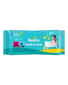 Servetele umede Fresh Clean, 80 bucati, Pampers
