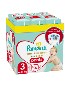 Scutece Pants Premium Care, Nr. 3, 6-11 Kg, 144 bucati, Pampers