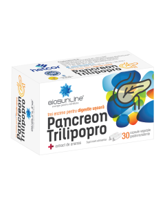 Enzime digestive Pancreon Trilipopro, 30 capsule, Helcor