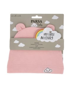 Caciulita cu urechiuse si norisor, roz, 1 bucata, Parsa 