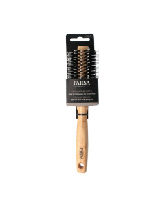 Perie de par rotunda din lemn si cauciuc, 19 mm, 1 bucata, Parsa