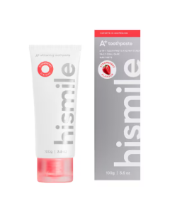 Pasta de dinti 2in1 albire, capsune A+ Whitening, 100 g, Hismile