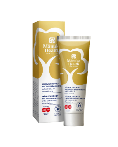Pasta de dinti fara fluor, cu miere de Manuka, Propolis si ulei de arbore de Manuka, 75 ml, Manuka Health