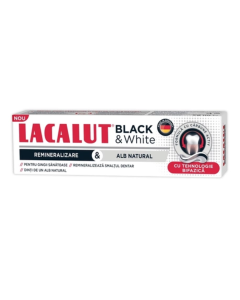 Pasta de dinti Black&White, 75 ml, Lacalut