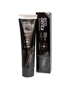 Pasta de dinti pentru albire Extra Black cu carbune si Teavigo, 75ml, Ecodenta