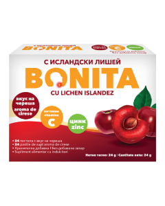 Pastile de supt cu aroma de cirese, 24 bucati, Bonita