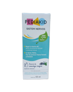 Pediakid Nervosite sirop cu coacaze pentru nervozitatea la copii, 125 ml