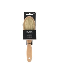 Perie de par Beauty din arbore de cauciuc ovala, cu perii din metal, 1 bucata, Parsa