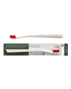 Periuta de dinti Colours Classic, rosu cu alb, 1 bucata, Swissdent