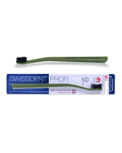 Periuta de dinti Colours Classic, verde cu negru, 1 bucata, Swissdent