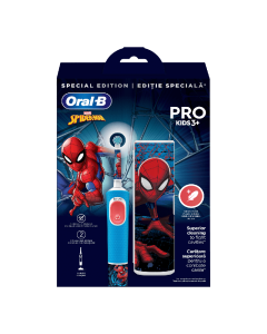 Periuta de dinti electrica + trusa de calatorie Vitality Pro Kids Spider-Man, Oral-B