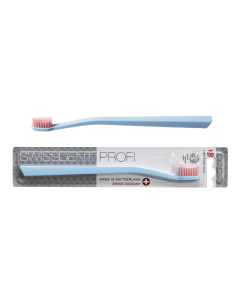 Periuta de dinti albastra cu peri roz Extra Soft Gentle, 1 bucata, Swissdent