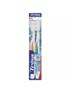 Periuta de dinti, Pearl White Duo, Medium, Trisa