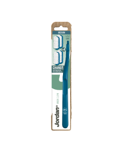 Periuta de dinti pentru adulti Change Green Clean Medium, culori variate, Jordan