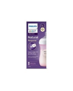 Biberon Natural Response, 1 luna +, roz, 260 ml, Philips Avent