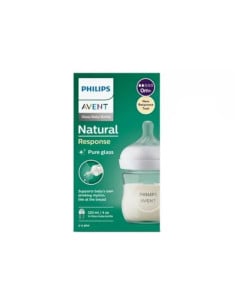 Biberon din sticla Natural Response, 0 luni +, 120 ml, Philips Avent