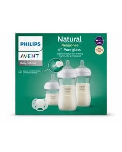 Set biberoane din sticla pentru nou-nascuti Natural Response, Philips Avent