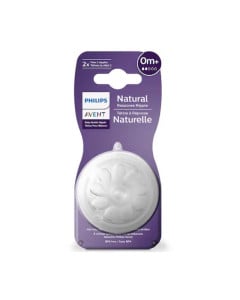 Tetina cu debit nou-nascut Natural Response, 0 luni+, SCY962/02, 2 bucati, Philips Avent