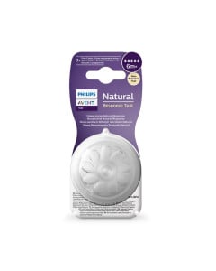 Tetina cu debit rapid Natural Response, 6 luni+, SCY965/02, 2 bucati, Philips Avent