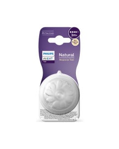 Tetina cu debit mediu Natural Response, 3 luni+, SCY964/02, 2 bucati, Philips Avent