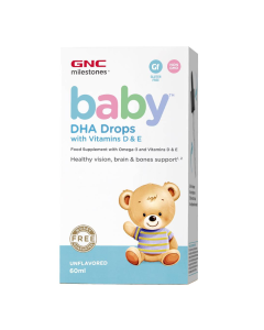 Milestones® Baby™ DHA Drops, Picaturi cu DHA pentru bebelusi, 60 ml, GNC