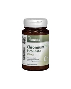 Picolinat de crom 200mcg, 100 comprimate, Vitaking