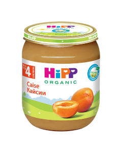 Piure din caise, de la 4 luni, 125g, Hipp