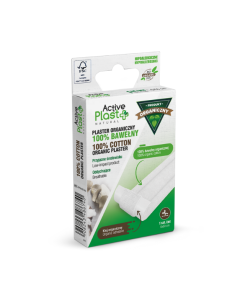 Plasturi bumbac organic 100%, 1 bucata,  6*50cm, ActivePlast