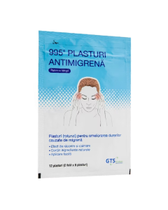 Plasturi antimigrena, 12 plasturi, Wooshin Labottach