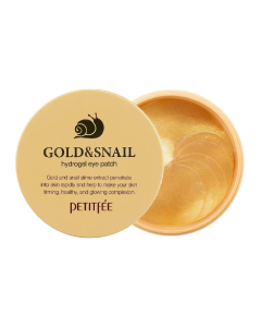 Plasturi pentru ochi cu aur si extract din melc, 60 bucati, Petitfee