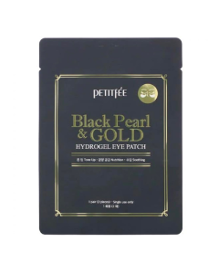 Plasturi pentru ochi cu pulbere de perle negre si aur, 2 bucati*2 g, Petitfee
