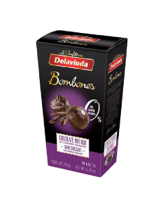 Praline ciocolata neagra, 150g, Delaviuda