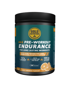 Aminoacizi pulbere Pre Work Out Endurance cu aroma de portocale, 300 g, Gold Nutrition