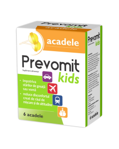 Prevomit kids 3 ani+, 6 acadele aroma lamaie, Zdrovit