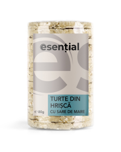 Turte din hrisca cu sare de mare Esential, 80g, Pronat