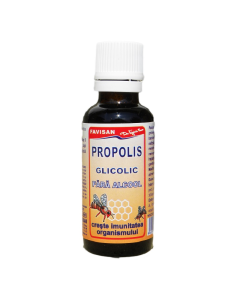 Propolis glicolic fara alcool, 30 ml, Favisan