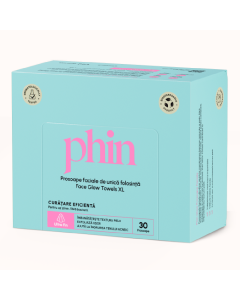 Prosoape faciale de unica folosinta Glow XL, 30 bucati, Phin