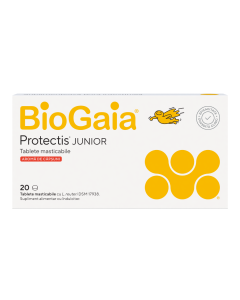 Protectis Junior cu aroma de capsuni, 20 comprimate masticabile, BioGaia