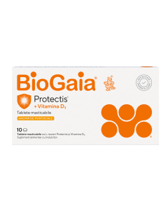 ProTectis cu Vitamina D3 800 UI si aroma de portocale, 10 tablete masticabile