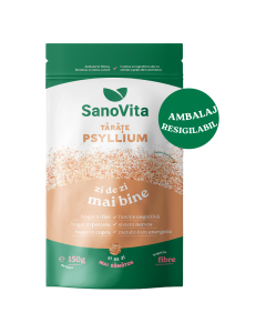 Tarate de Psyllium, punga cu zipper, 150g, Sanovita