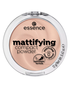 Pudra compacta matifianta Light Beige, 12g, Essence