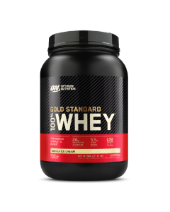 Proteine din zer, pudra proteica, ON 100% Whey Gold Standard, vanilie, 908g, Optimum Nutrition