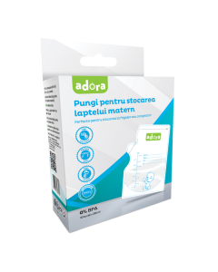Pungi pentru stocarea laptelui matern, 30 bucati, Adora 