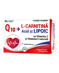 Q10+L-Carnitina si Acid Lipoic, 30 capsule, Cosmo Pharm