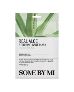 Masca de fata tip servetel Real Aloe Soothing Care Mask, 20g,  Some By Mi