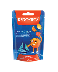 Jeleuri cu vitamina C, Redoxitos Triple Action, 25 bucati, Bayer