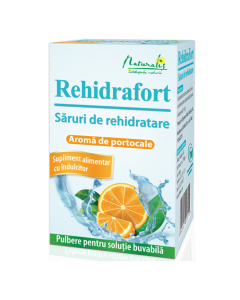 Saruri de rehidratare aroma portocale, Rehidrafort, 10 plicuri, Naturalis