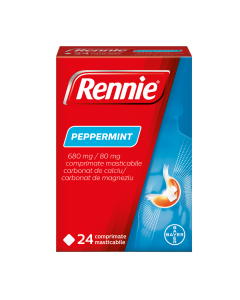 Rennie Peppermint, 24 comprimate masticabile, Bayer