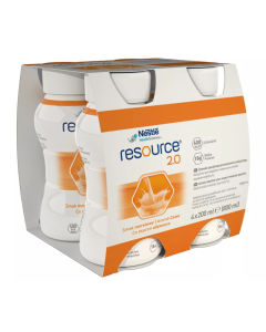 Resource 2.0 fara gluten cu aroma de caise, 4*200 ml, Nestle 